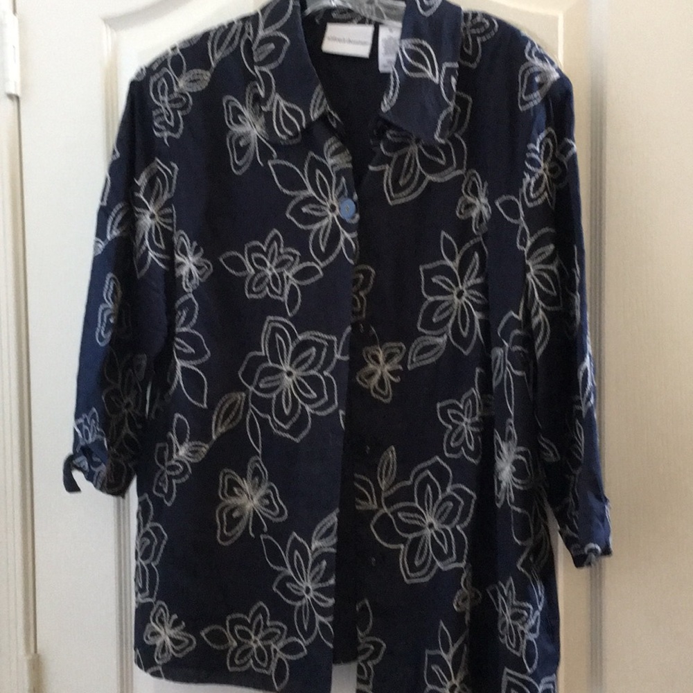FINAL MARKDOWN Alfred dunner lightweight embroidered jacket 16